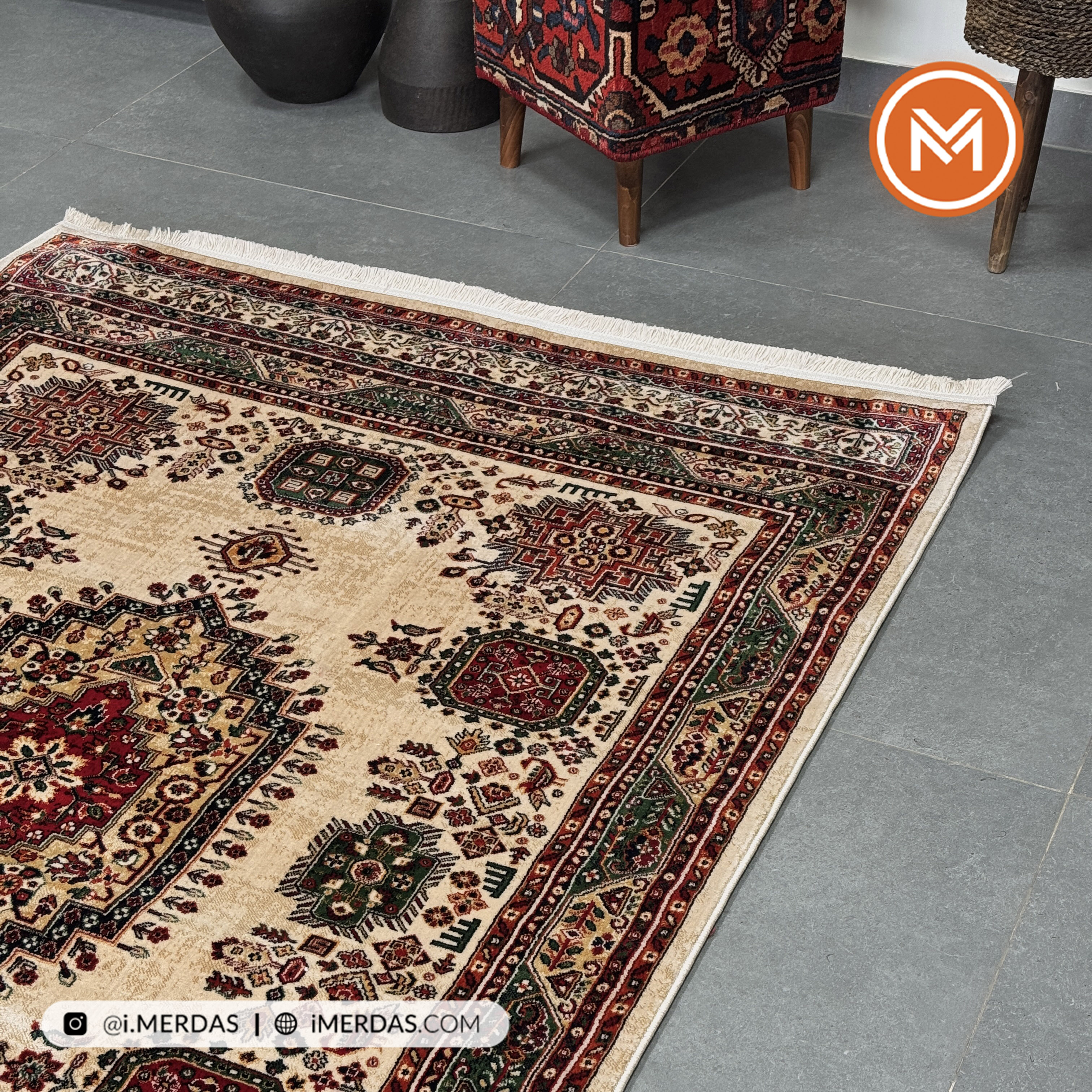 فرش گبه کد 6650 زمینه تمام رنگ